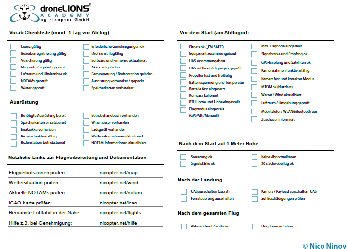 Laminierte Checkliste zur Beschriftung mit Whiteboard Stift
